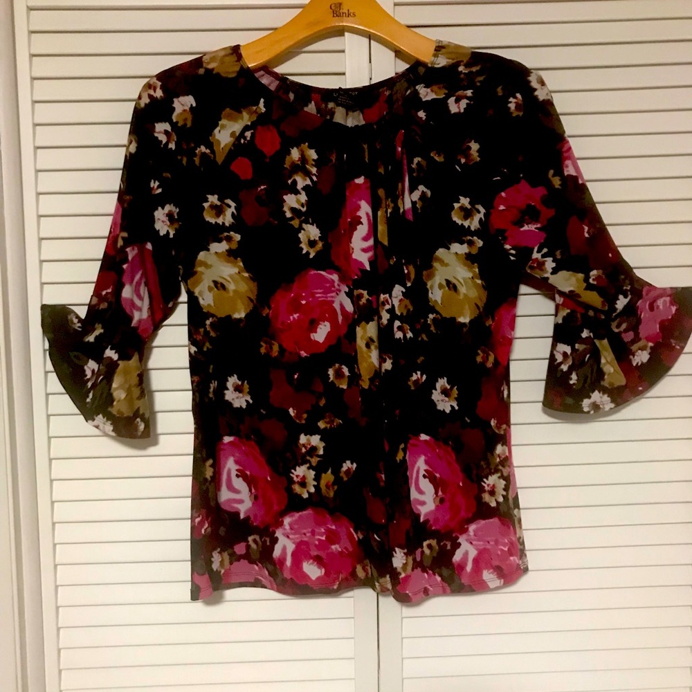 Floral‎ Women's Top - Pink, Black, Beige
